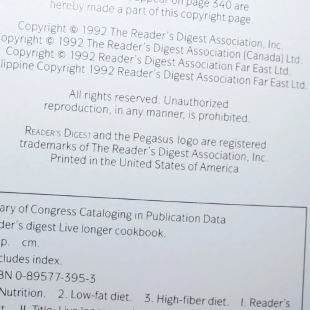 Vintage readers Digest cookBook lot (Bh)
